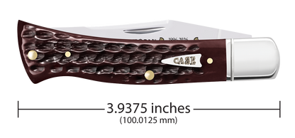 W.R. Case XX Knives Axe Handle Corn Cob Jig Mahogany Bone 55237 Stainless