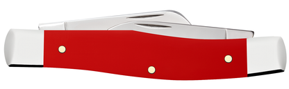 W.R. Case XX Knives Medium Stockman 56982 White SparXX Knives Red Delrin Stainless Steel Pocket Knife