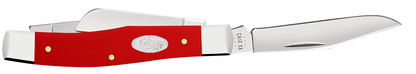 W.R. Case XX Knives Medium Stockman 56982 White SparXX Knives Red Delrin Stainless Steel Pocket Knife