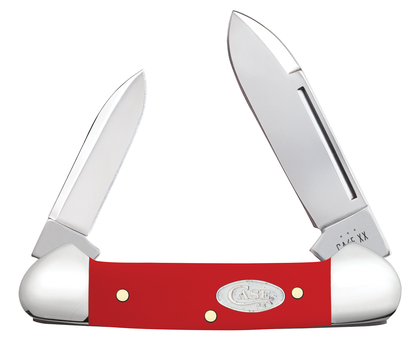 W.R. Case XX Knives Baby Butterbean 56985 White SparXX Knives Red Delrin Stainless Steel Pocket Knife