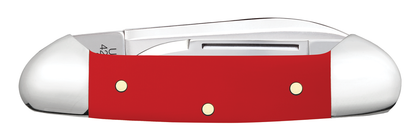 W.R. Case XX Knives Baby Butterbean 56985 White SparXX Knives Red Delrin Stainless Steel Pocket Knife
