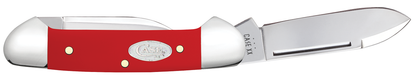 W.R. Case XX Knives Baby Butterbean 56985 White SparXX Knives Red Delrin Stainless Steel Pocket Knife