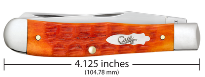 W.R. Case XX Knives Trapper Crandall Jig Tequila Sunrise Bone 57530 Stainless Pocket Knife