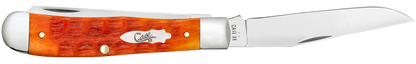 W.R. Case XX Knives Trapper Crandall Jig Tequila Sunrise Bone 57530 Stainless Pocket Knife
