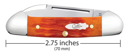 W.R. Case XX Knives Butterbean Crandall Jig Tequila Sunrise Bone 57535 Stainless Pocket Knife