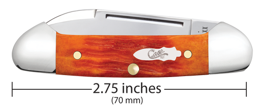 W.R. Case XX Knives Butterbean Crandall Jig Tequila Sunrise Bone 57535 Stainless Pocket Knife