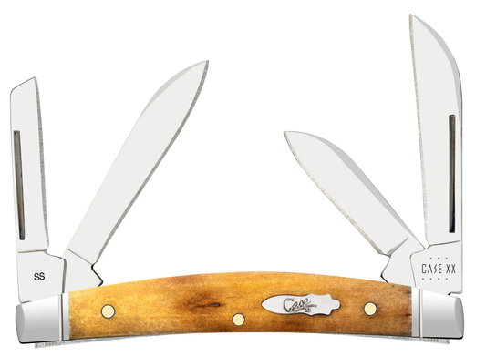 W.R. Case XX Knives Small Congress Smooth Antique Bone 58209 Stainless Pocket Knife