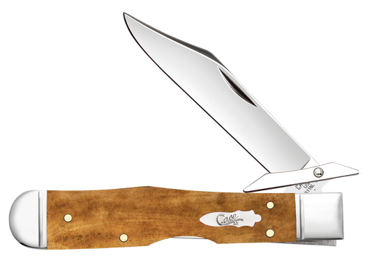 W.R. Case XX Knives Cheetah Cub Smooth Antique Bone 58214 Stainless Pocket Knife