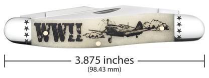W.R. Case XX Knives Muskrat WWII Natural Bone 58490 Stainless Pocket Knife