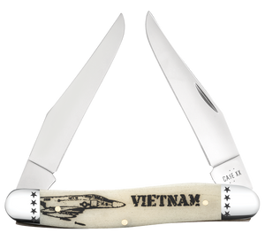 W.R. Case XX Knives Muskrat Vietnam War Natural Bone 58492 Stainless Pocket Knife