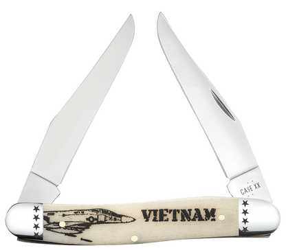 W.R. Case XX Knives Muskrat Vietnam War Natural Bone 58492 Stainless Pocket Knife
