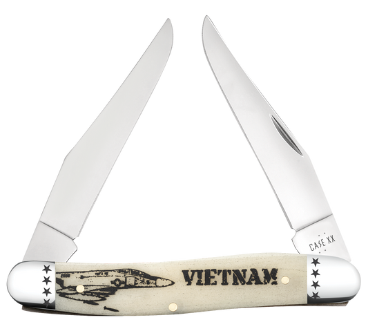 W.R. Case XX Knives Muskrat Vietnam War Natural Bone 58492 Stainless Pocket Knife