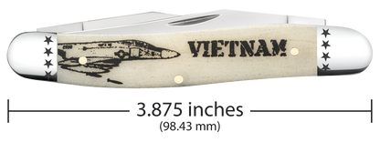 W.R. Case XX Knives Muskrat Vietnam War Natural Bone 58492 Stainless Pocket Knife