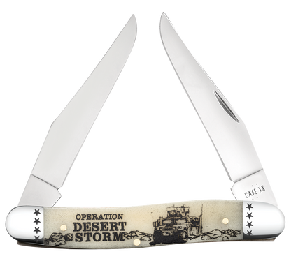 W.R. Case XX Knives Muskrat Desert Storm Natural Bone 58493 Stainless Pocket Knife