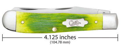 Case XX™ Knives Trapper 61040 Lime Green Bone Stainless Steel Pocket Knife