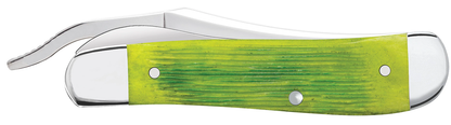 Case XX™ Knives Russlock 61043 Lime Green Bone Stainless Steel Pocket Knife