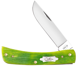 W.R. Case XX Knives Sodbuster Jr 61044 Barnboard Jig Lime Green Bone Stainless Steel Pocket Knife