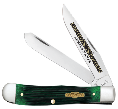 W.R. Case XX Knives Trapper Limited Series Bermuda Green Bone 61870 Stainless Pocket Knife