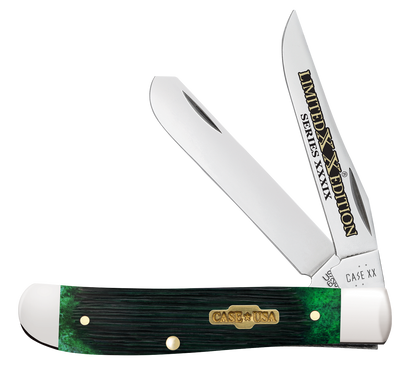W.R. Case XX Knives Mini Trapper Limited Series Bermuda Green Bone 61871 Stainless Pocket Knife