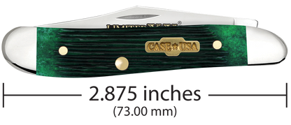 W.R. Case XX Knives Peanut Limited Series Bermuda Green Bone 61873 Stainless Pocket Knife
