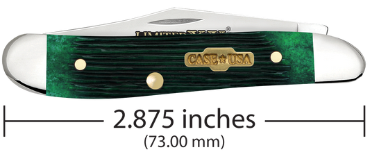 W.R. Case XX Knives Peanut Limited Series Bermuda Green Bone 61873 Stainless Pocket Knife