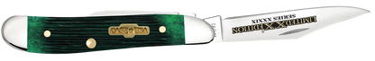 W.R. Case XX Knives Peanut Limited Series Bermuda Green Bone 61873 Stainless Pocket Knife