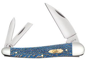 W.R. Case XX Knives Seahorse Whittler Blue Sycamore Wood 63735 Stainless Pocket Knife