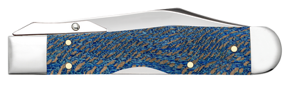 W.R. Case XX Knives Cheetah Cub Blue Sycamore Wood 63738 Stainless Pocket Knife