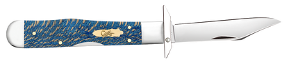 W.R. Case XX Knives Cheetah Cub Blue Sycamore Wood 63738 Stainless Pocket Knife