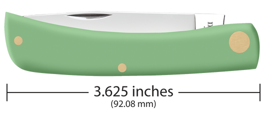 W.R. Case XX Knives Sod Buster Jr Mint Green Synthetic 63834 Stainless Pocket Knife
