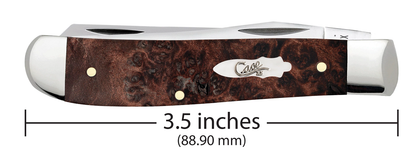 Case XX™ Knives Brown Maple Burl Wood Mini Trapper 64062 Stainless Pocket Knife