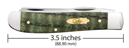 Case XX™ Knives Mini Trapper 64071 Kelly Green Curly Oak Stainless Pocket Knife