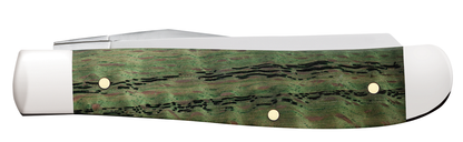 Case XX™ Knives Mini Trapper 64071 Kelly Green Curly Oak Stainless Pocket Knife