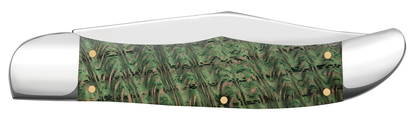 Case XX™ Knives Folding Hunter 64072 Kelly Green Curly Oak Wood Pocket Knife