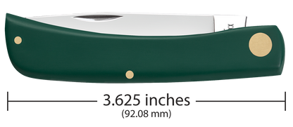 W.R. Case XX Knives Sod Buster Jr Spruce Green Synthetic 64536 Stainless Pocket Knife