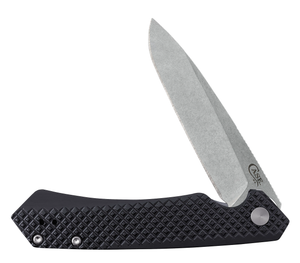 W.R. Case XX Knives Kinzua Frame Lock 64688 Black Aluminum S35VN Spear Pocket Knife
