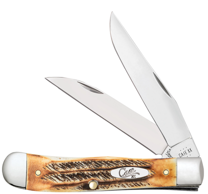 Case XX™ Knives Wharncliffe Trapper 6.5 BoneStag 65329 Stainless Pocket Knife