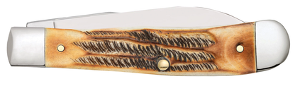 Case XX™ Knives Wharncliffe Trapper 6.5 BoneStag 65329 Stainless Pocket Knife