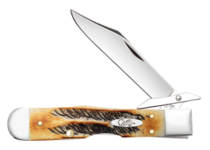W.R. Case XX Knives Cheetah Cub 6.5 BoneStag 65349 Stainless Pocket Knife