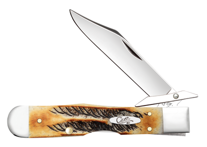 W.R. Case XX Knives Cheetah Cub 6.5 BoneStag 65349 Stainless Pocket Knife
