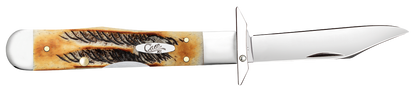 W.R. Case XX Knives Cheetah Cub 6.5 BoneStag 65349 Stainless Pocket Knife