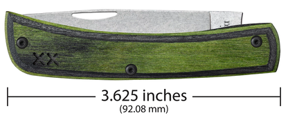 W.R. Case XX Knives Sod Buster Jr 66383 Green Black Laminate Wood S35VN Pocket Knife
