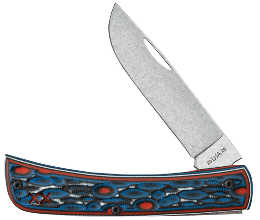 W.R. Case XX Knives Sod Buster Jr Sonic Blast G-10 S35VN Stainless Steel Pocket Knife 66390