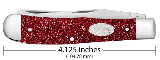 Case XX™ Knives Red Ruby Stardust Kirinite Trapper Stainless 67000 Pocket Knife