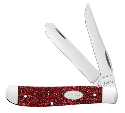 W.R. Case XX Knives Red Ruby Stardust Mini Trapper Stainless 67005 Pocket Knife