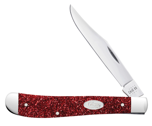 Case XX™ Knives Red Ruby Stardust Slimline Trapper Stainless 67006 Pocket Knife