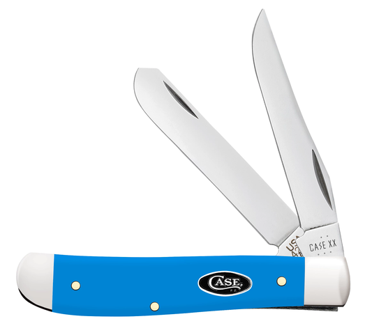 W.R. Case XX Knives Mini Trapper Light Blue Synthetic 68901 Stainless Pocket Knife