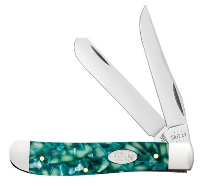 W.R. Case XX Knives Mini Trapper Green SparXX Knives Kirinite 71381 Stainless Pocket Knife