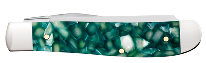 W.R. Case XX Knives Mini Trapper Green SparXX Knives Kirinite 71381 Stainless Pocket Knife