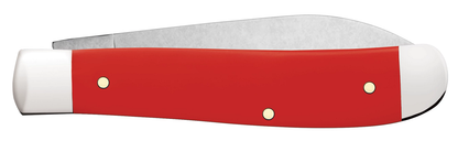 W.R. Case XX Knives American Workman Red Mini Trapper 73927 Carbon Steel Pocket Knife